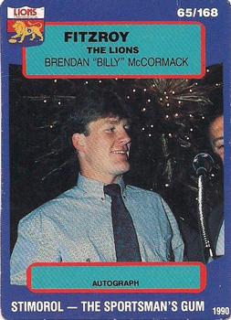 1990 AFL Scanlens Stimorol #65 Brendan McCormack Front